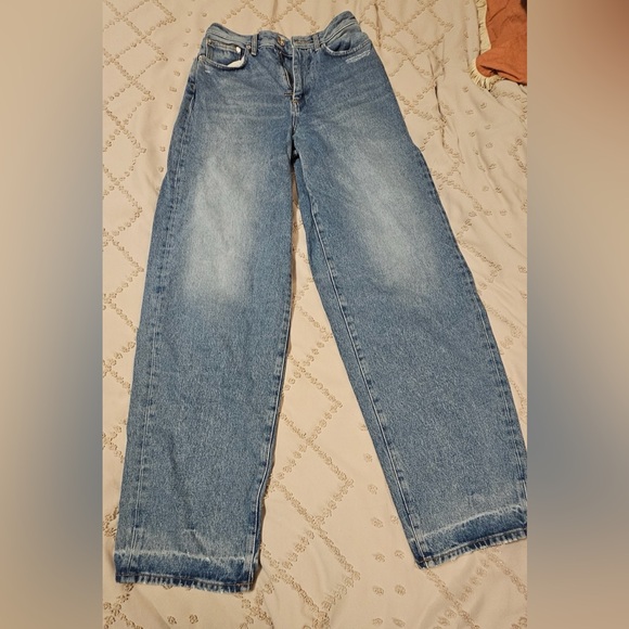 Off-White Wide-Leg Jeans (Style LG-425, "PERMANENT") - Picture 5 of 10